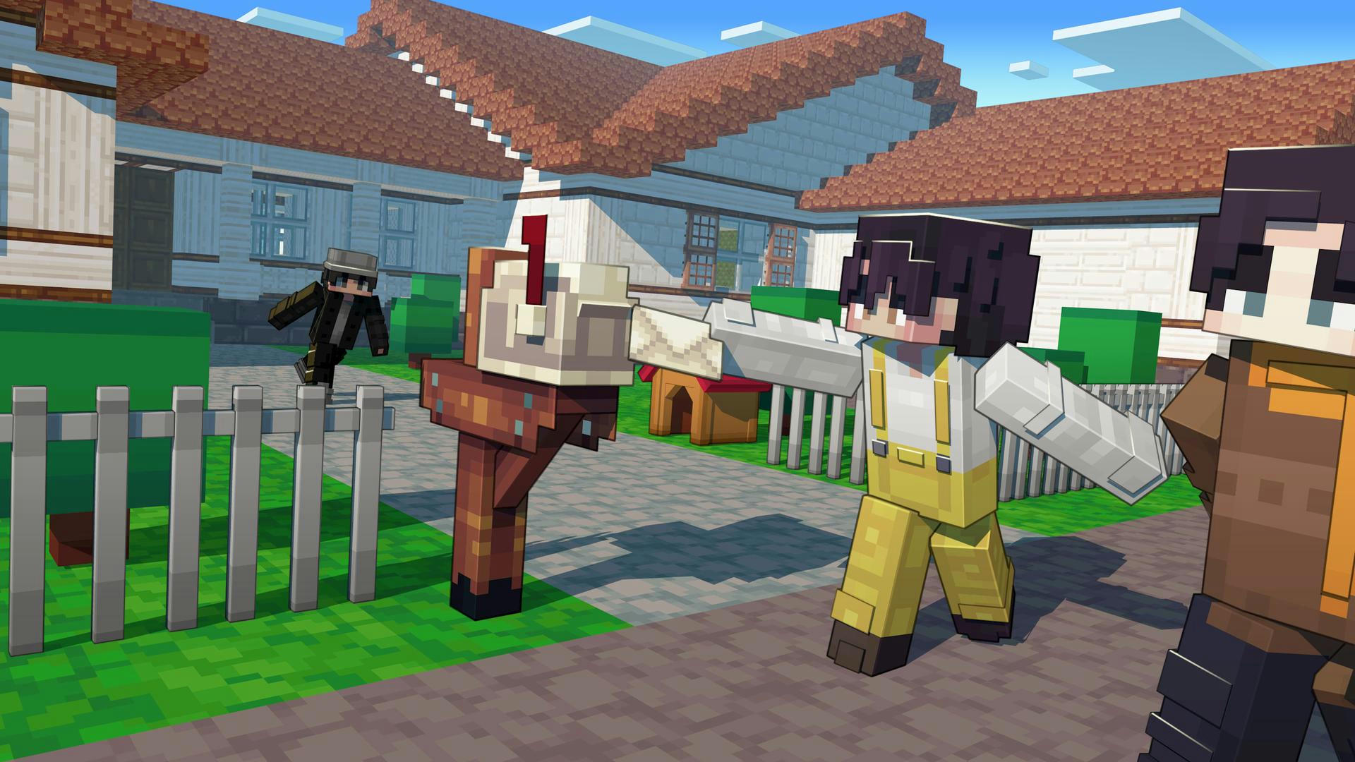 Minecraft avatar throwing mail in postbox